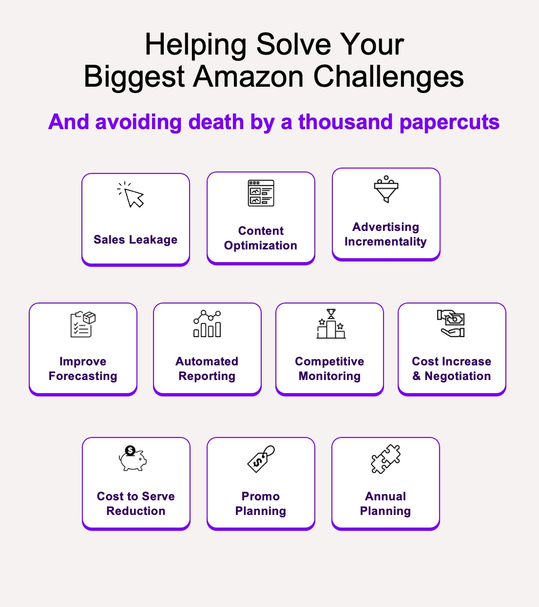 Solve Your Biggest Amazon Challenges